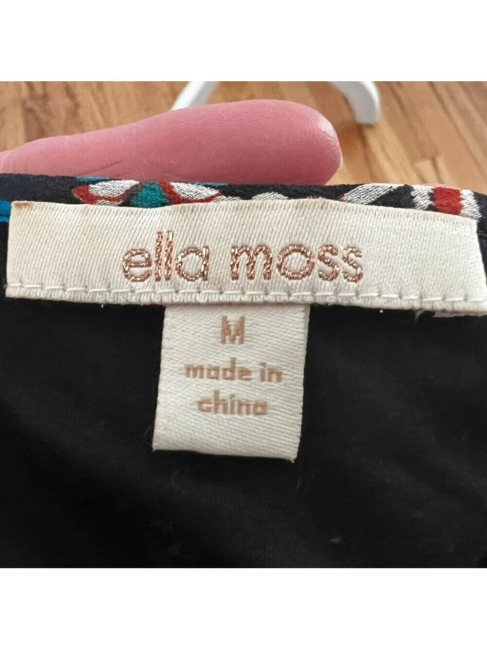 Ella Moss Chic Racerback Tank Boho Geometric Print Top Sz M Flowy Resort - Picture 9 of 13
